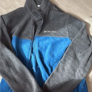 Columbia Charcoal and Royal Blue Fleece Jacket